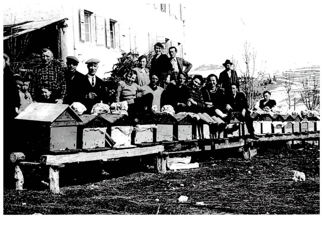 Anno 1935: apicoltura dell'azienda Rigoni di Asiago